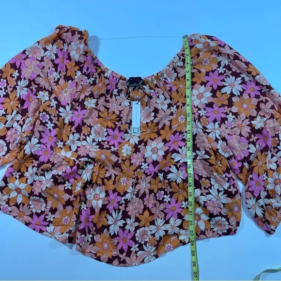 New Sanctuary Plus Seashore Crepe Blouse Floral - Picture 6 of 7